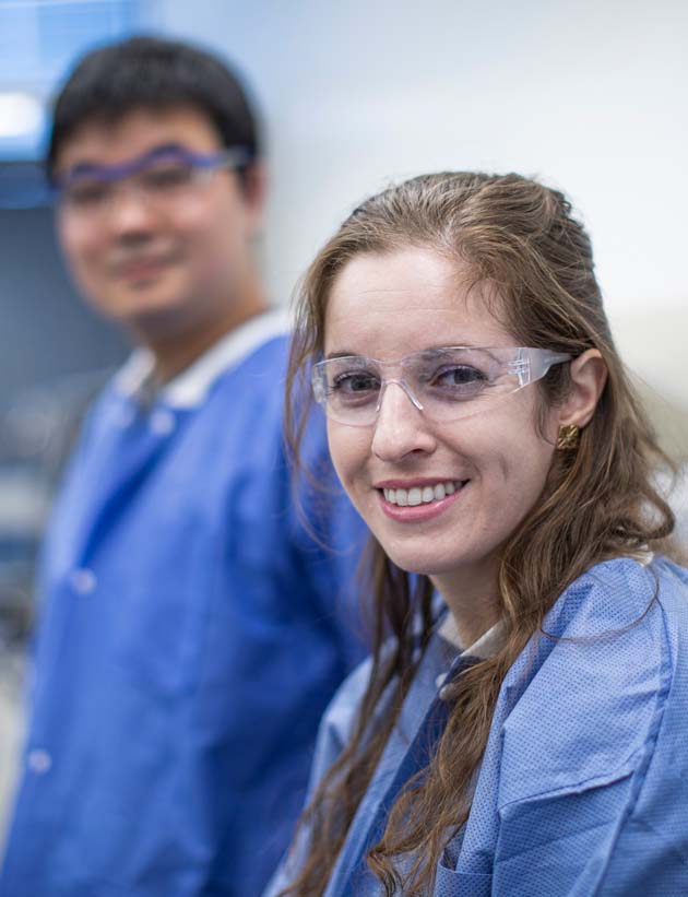 Two Biogen employees in the lab